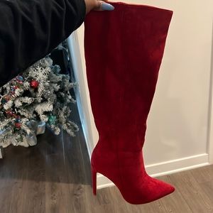 Red Mid Length Boot
